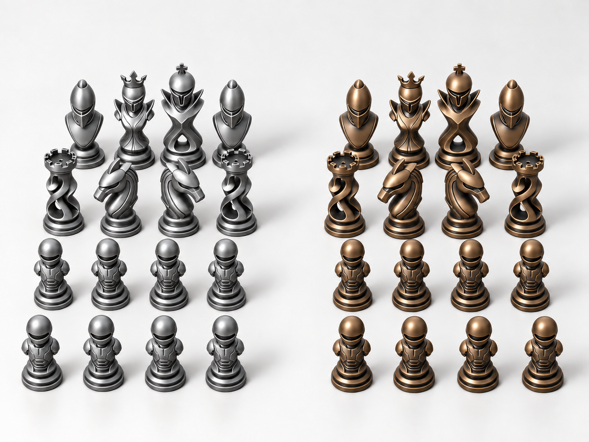 Circuit Royale – Schachfigurenset mit 32 Figuren – Ansicht 3