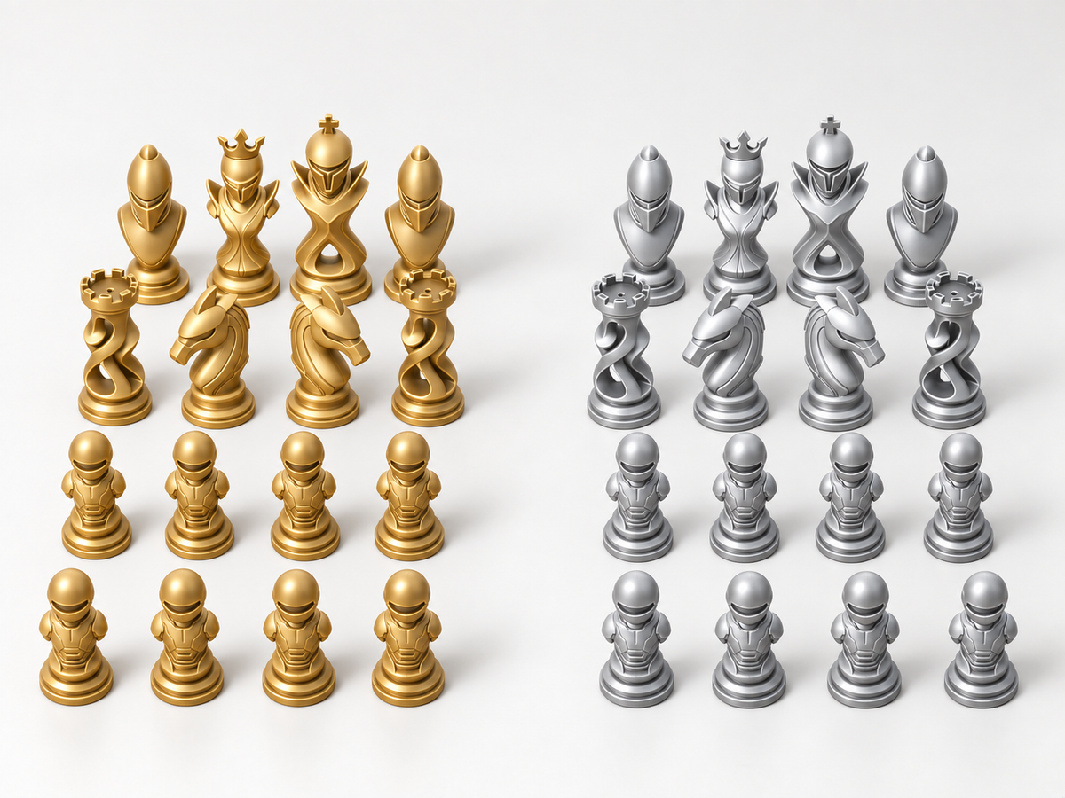 Circuit Royale – Schachfigurenset mit 32 Figuren – Ansicht 4