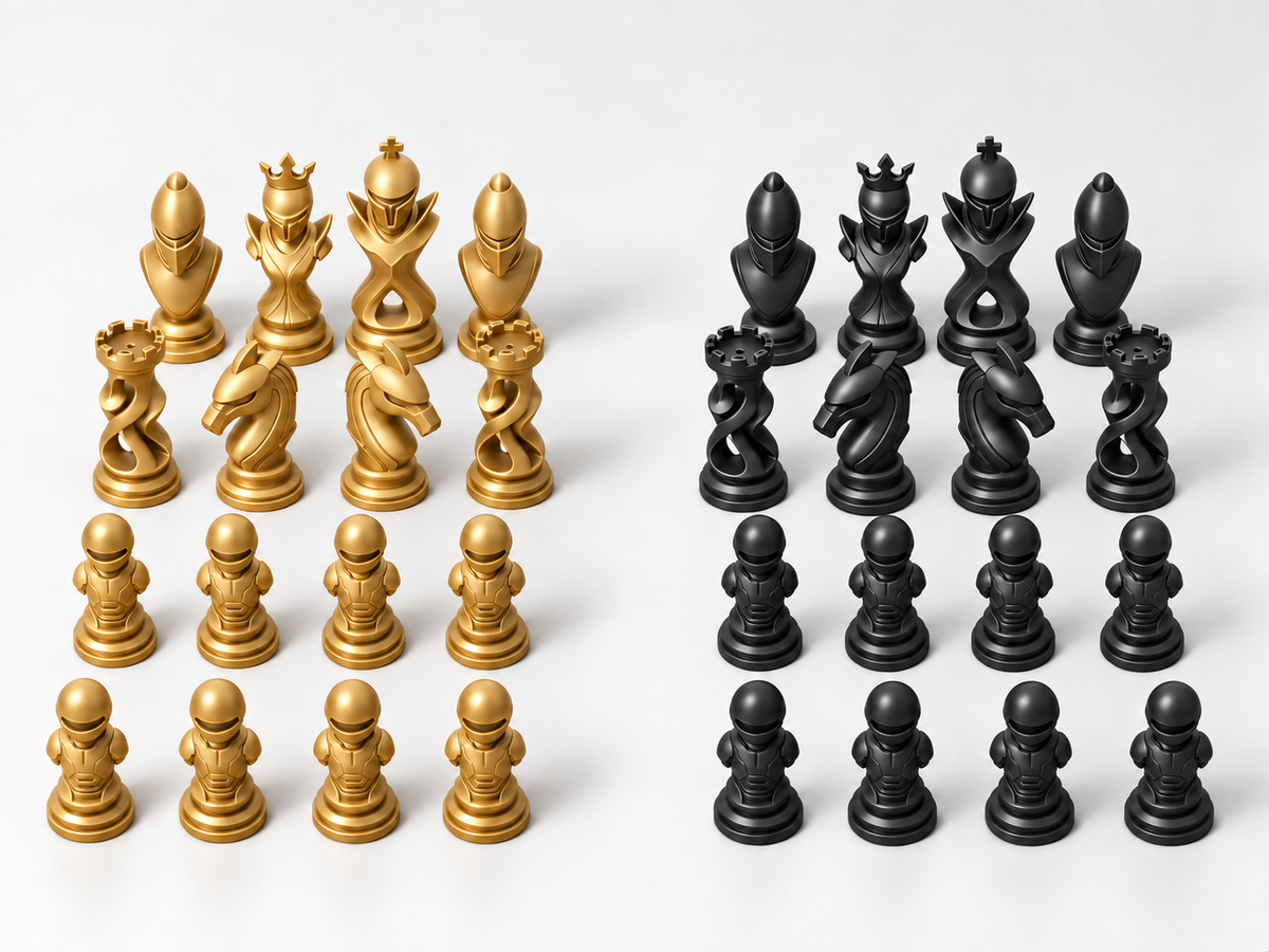 Circuit Royale – Schachfigurenset mit 32 Figuren – Ansicht 5