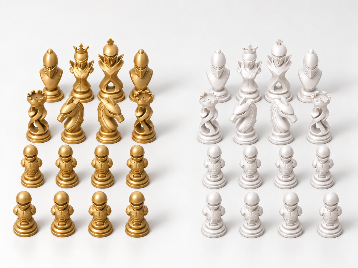Circuit Royale – Schachfigurenset mit 32 Figuren – Ansicht 6
