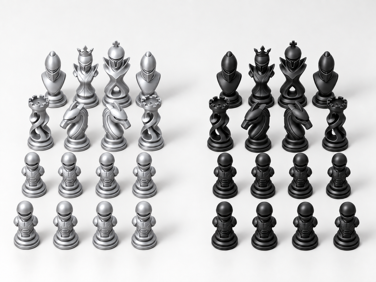 Circuit Royale – Schachfigurenset mit 32 Figuren – Ansicht 8