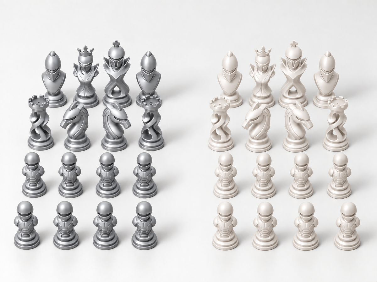 Circuit Royale – Schachfigurenset mit 32 Figuren – Ansicht 9