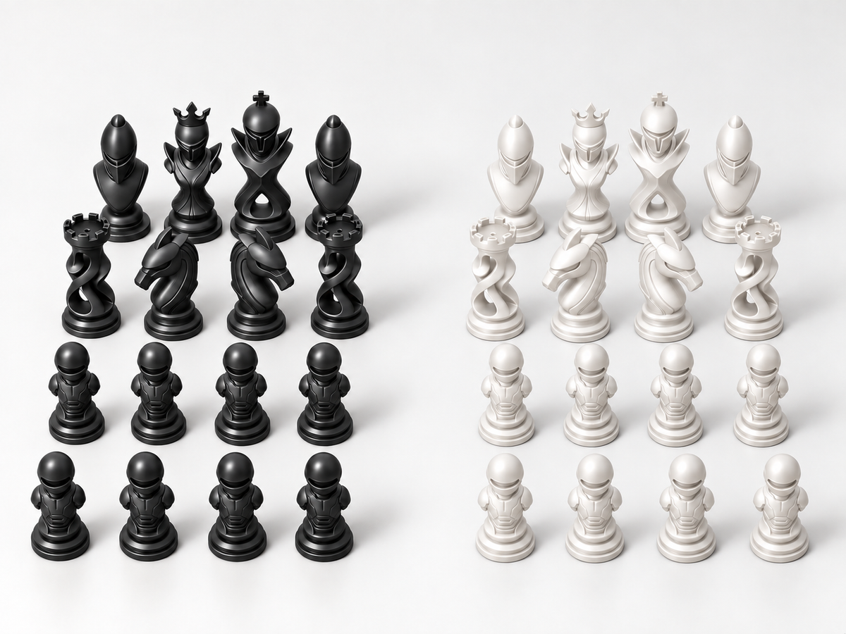 Circuit Royale – Schachfigurenset mit 32 Figuren – Ansicht 11