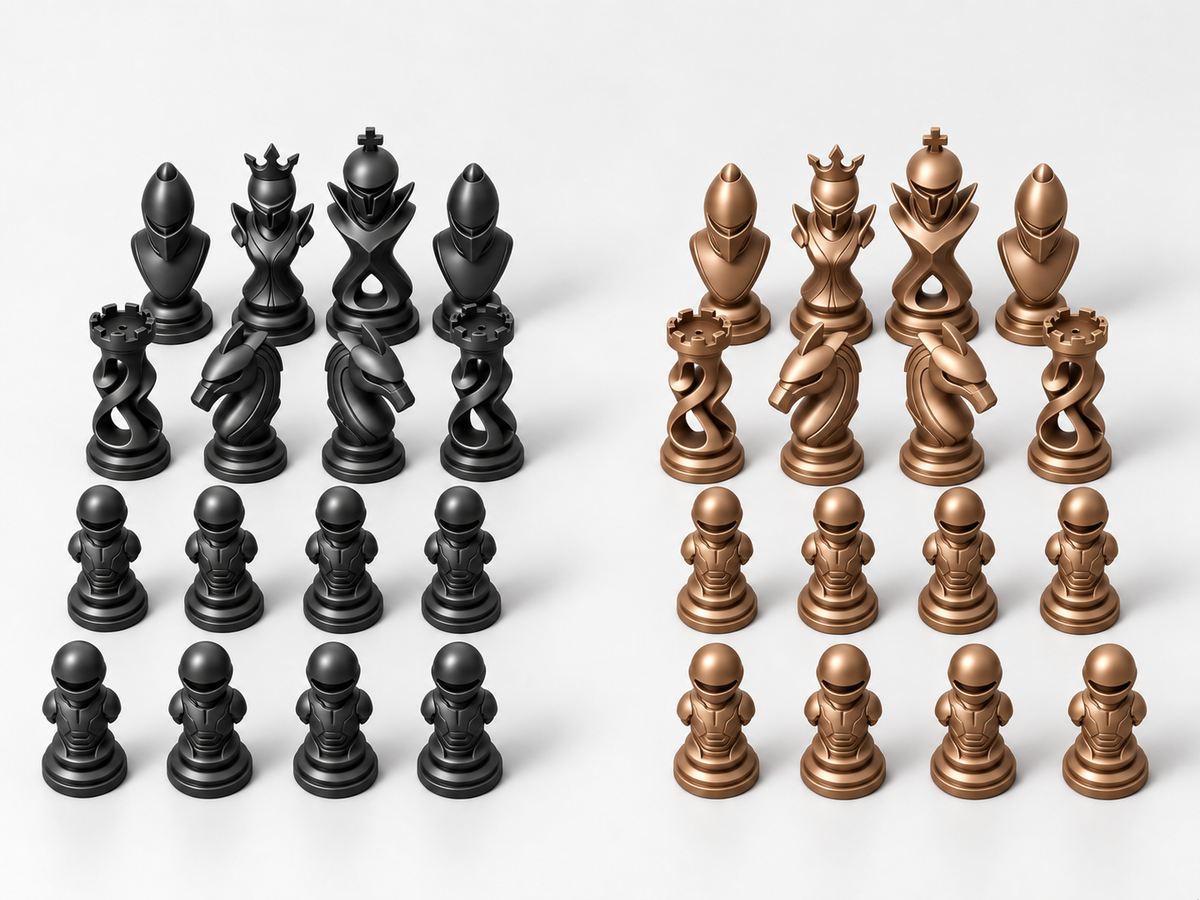 Circuit Royale – Schachfigurenset mit 32 Figuren – Ansicht 12
