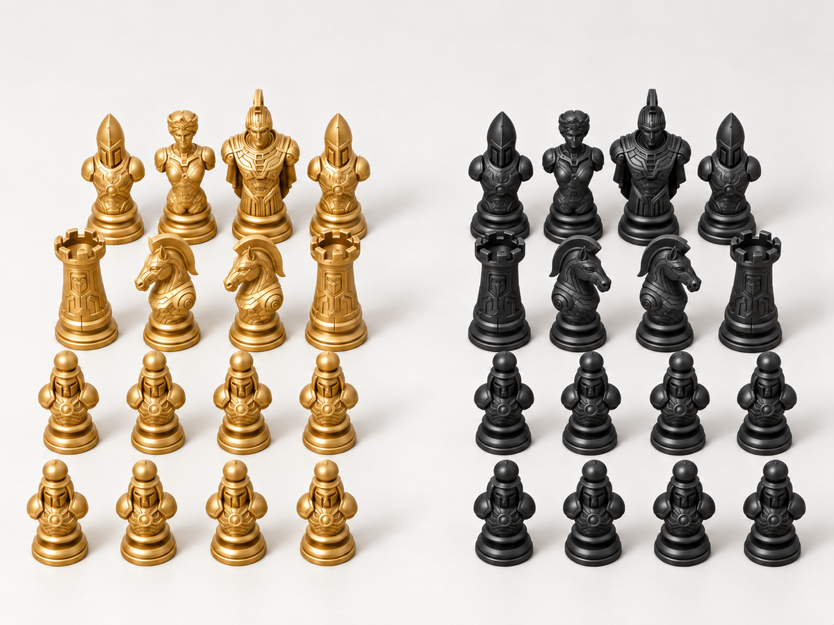 Mythos Mechanica – Schachfigurenset mit 32 Figuren – Ansicht 5