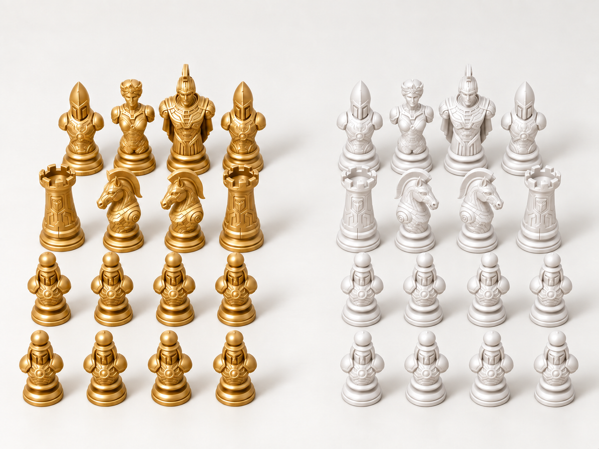 Mythos Mechanica – Schachfigurenset mit 32 Figuren – Ansicht 6