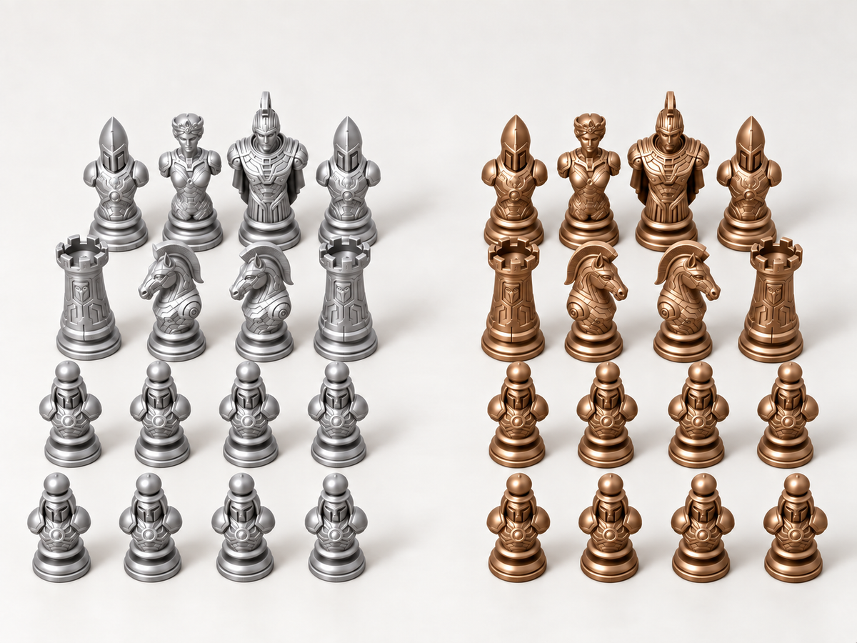 Mythos Mechanica – Schachfigurenset mit 32 Figuren – Ansicht 10