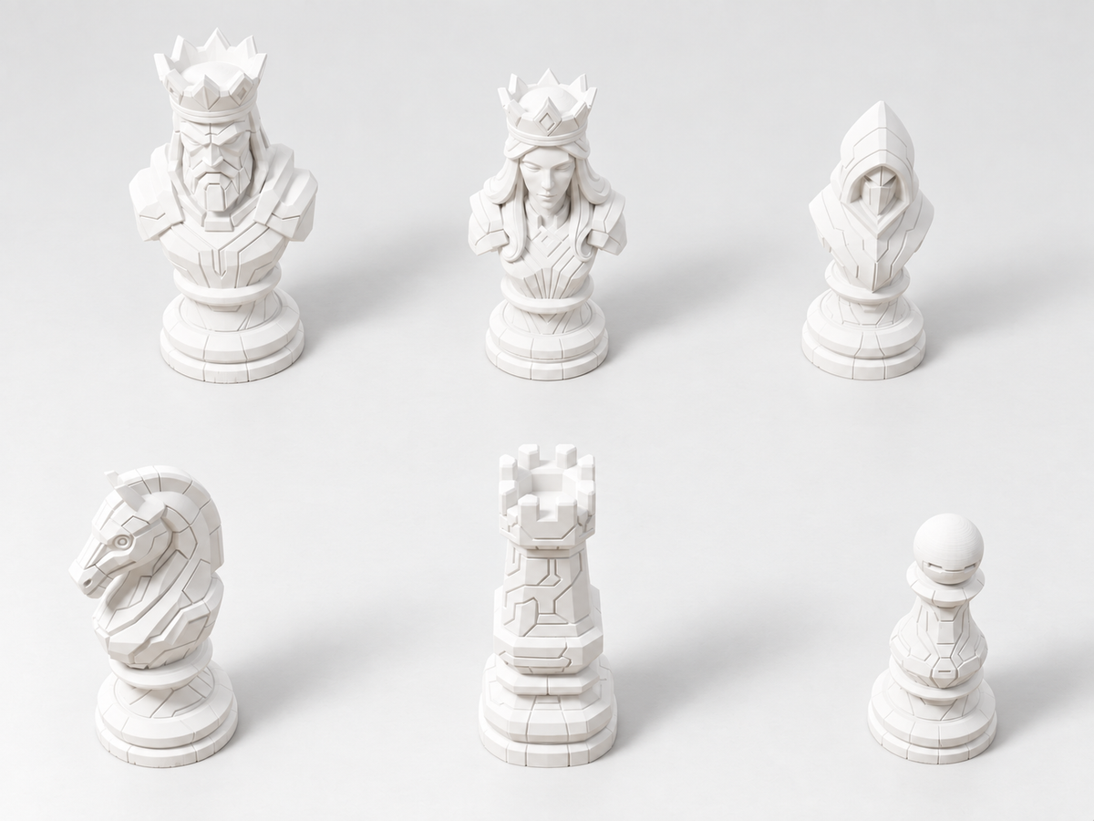 Eternium – Schachfigurenset mit 32 Figuren – Ansicht 2