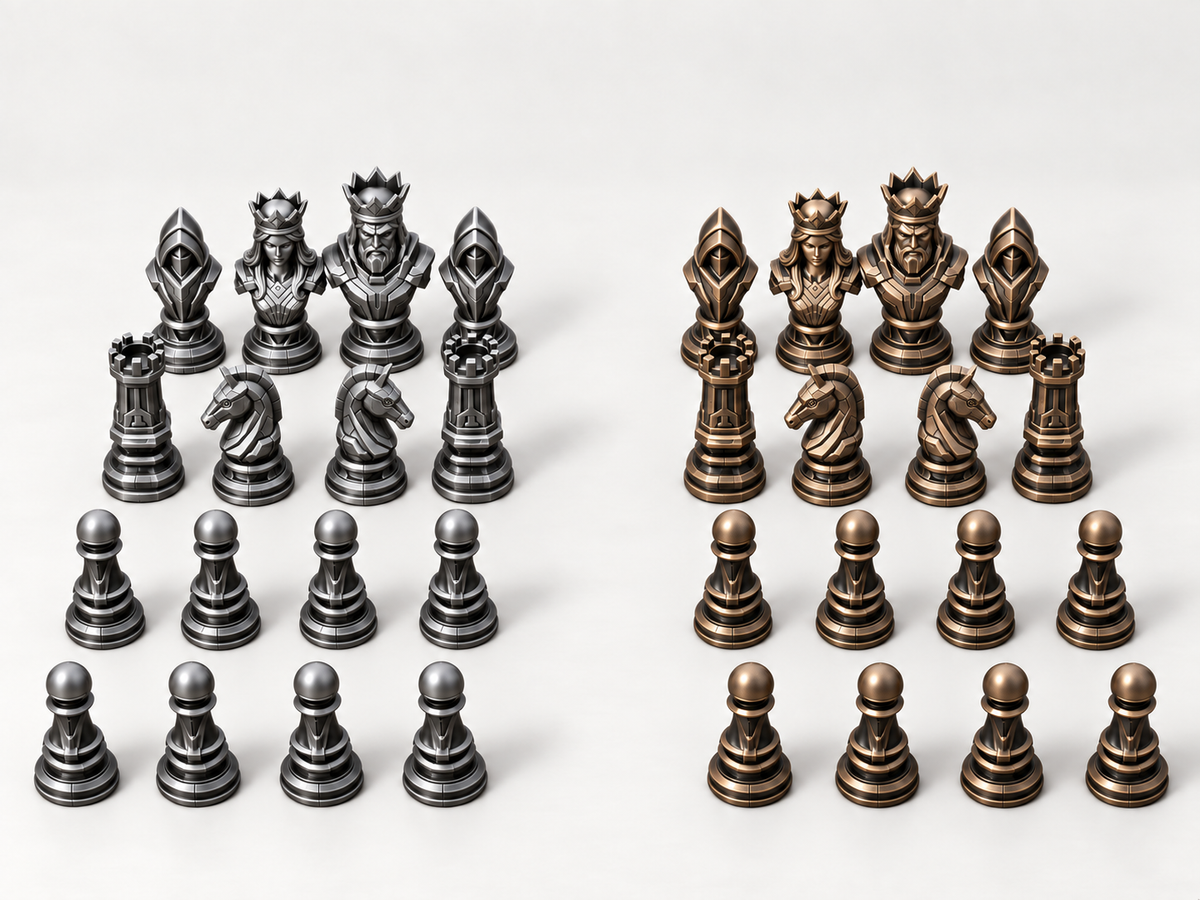 Eternium – Schachfigurenset mit 32 Figuren – Ansicht 3