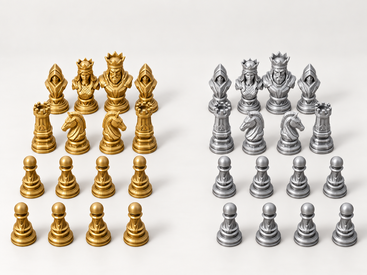 Eternium – Schachfigurenset mit 32 Figuren – Ansicht 4