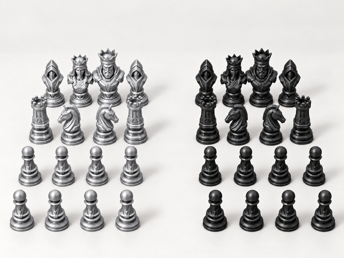 Eternium – Schachfigurenset mit 32 Figuren – Ansicht 8