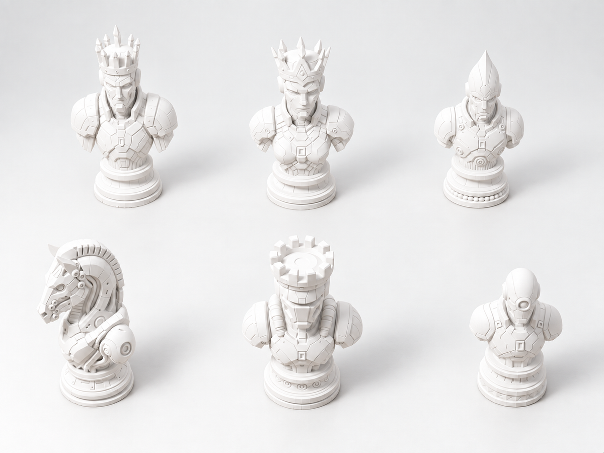 Metal Legion – Schachfigurenset mit 32 Figuren – Ansicht 2