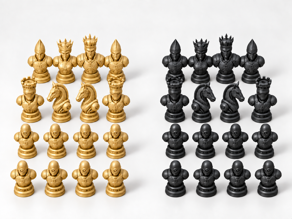 Metal Legion – Schachfigurenset mit 32 Figuren – Ansicht 5