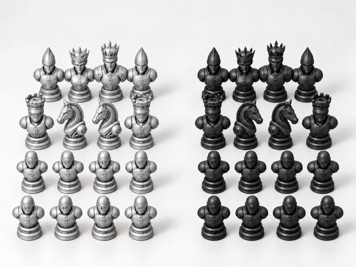 Metal Legion – Schachfigurenset mit 32 Figuren – Ansicht 8