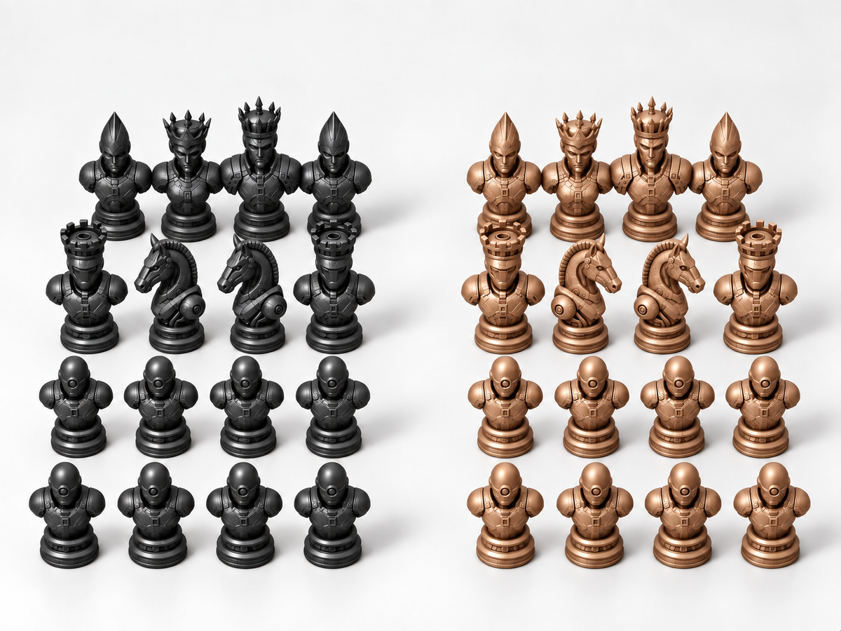 Metal Legion – Schachfigurenset mit 32 Figuren – Ansicht 12