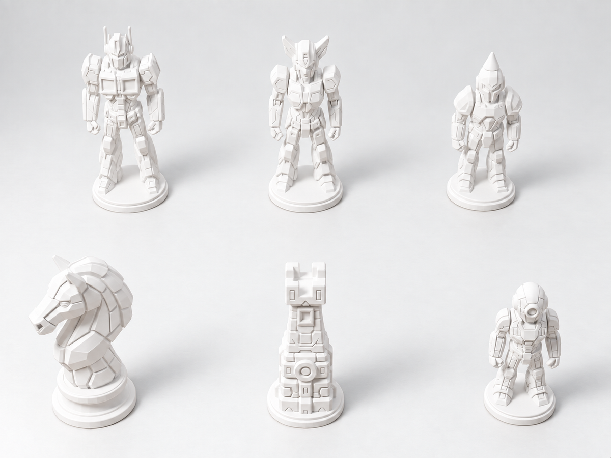 Mech Empire – Schachfigurenset mit 32 Figuren – Ansicht 2