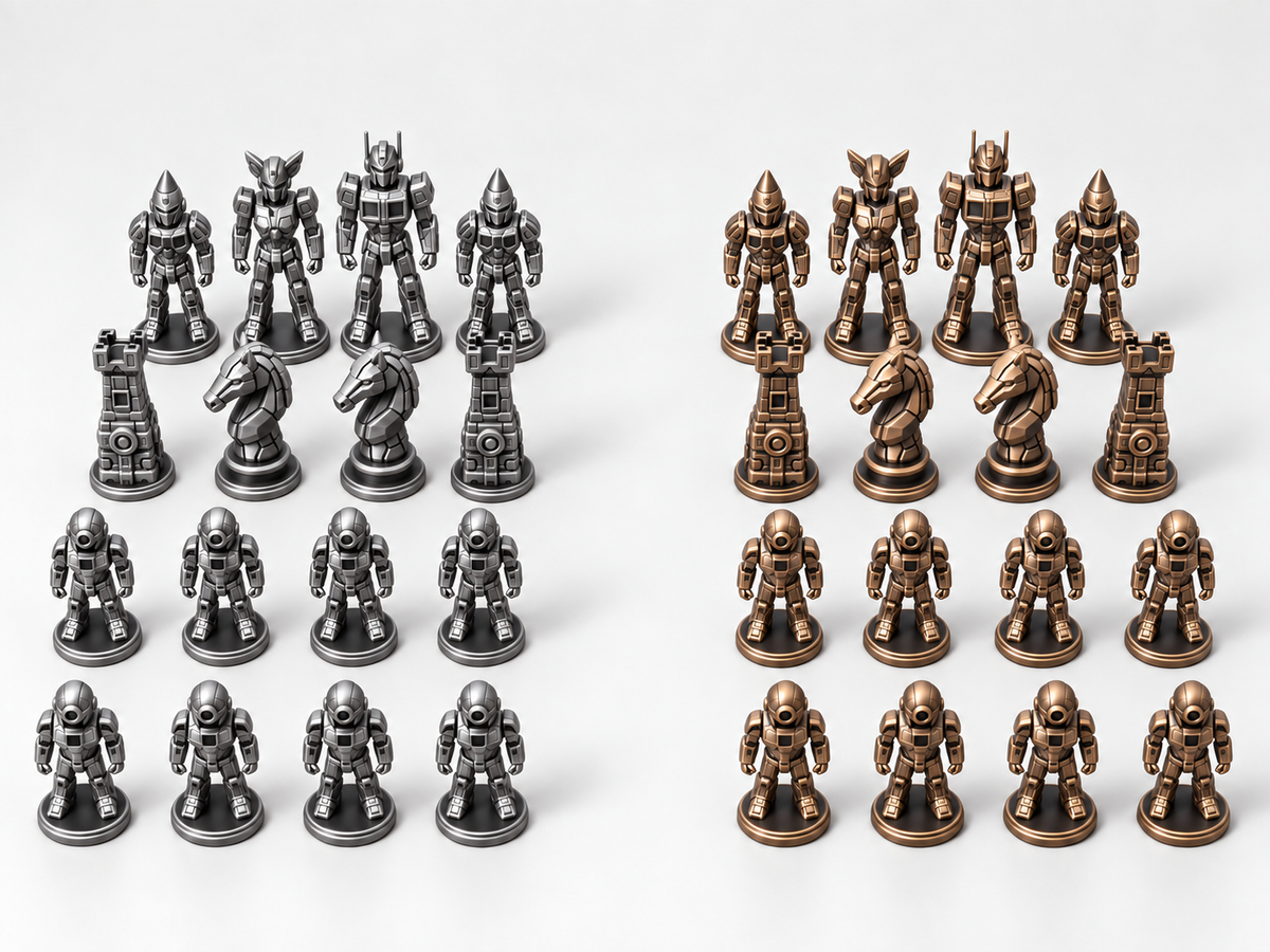 Mech Empire – Schachfigurenset mit 32 Figuren – Ansicht 3