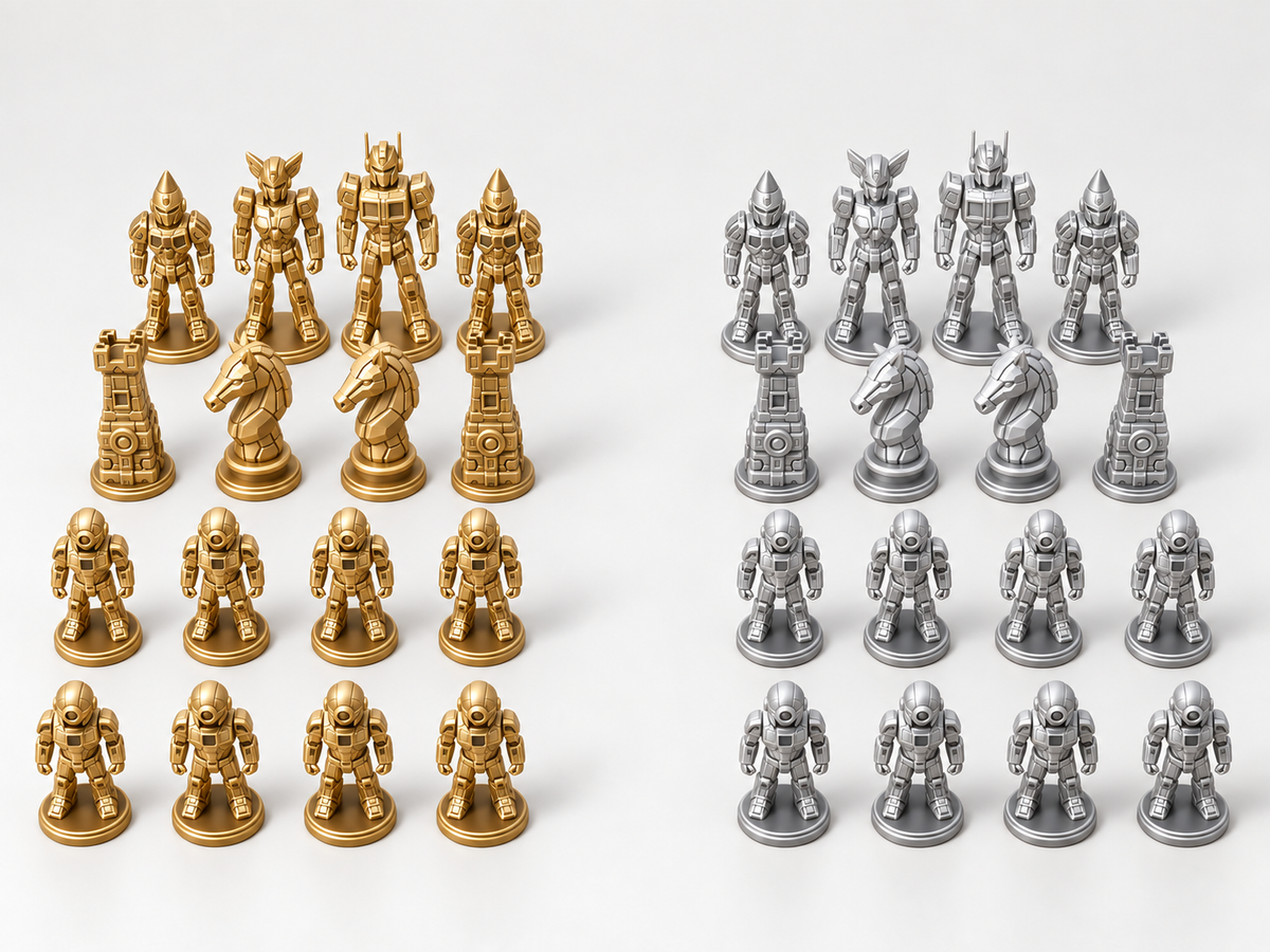 Mech Empire – Schachfigurenset mit 32 Figuren – Ansicht 4