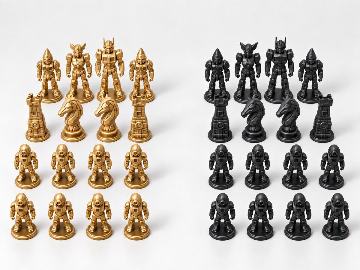 Mech Empire – Schachfigurenset mit 32 Figuren – Ansicht 5