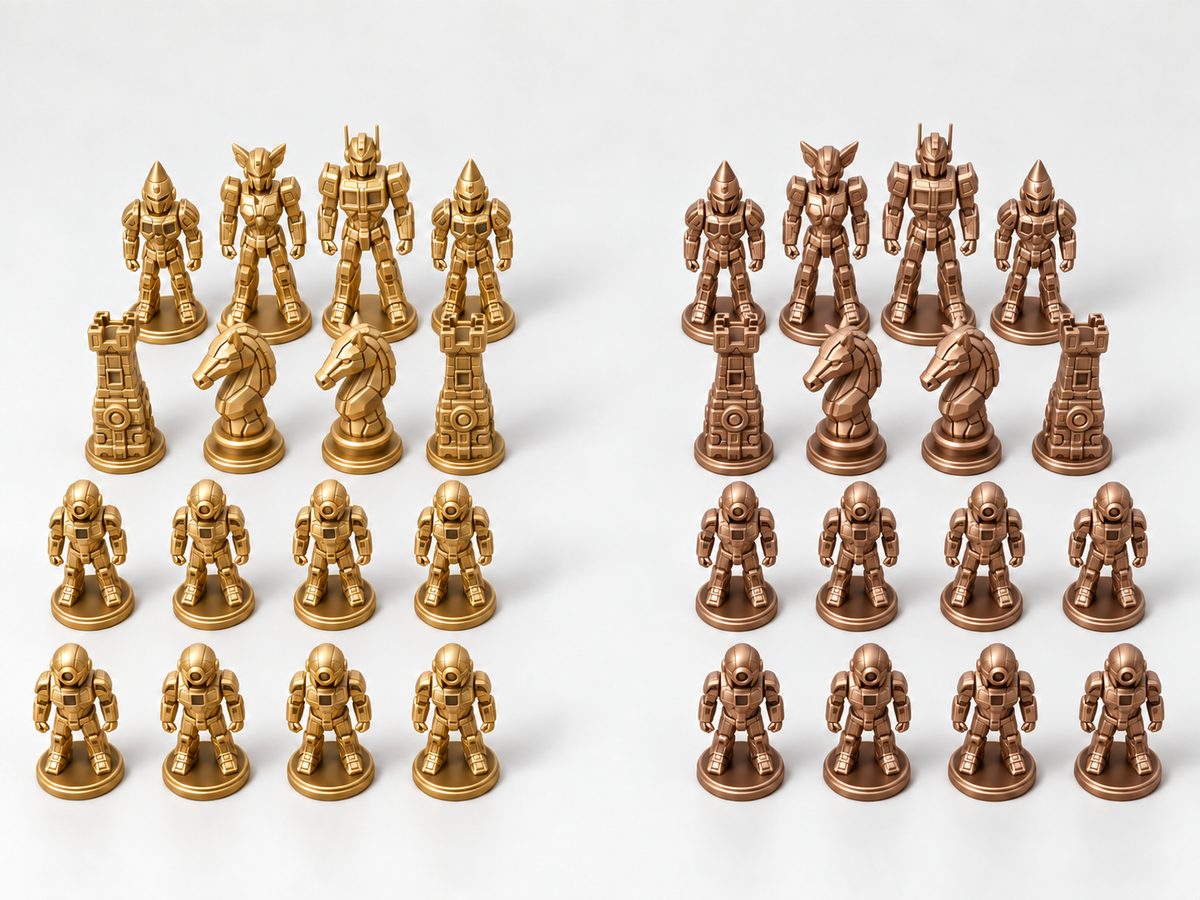 Mech Empire – Schachfigurenset mit 32 Figuren – Ansicht 7