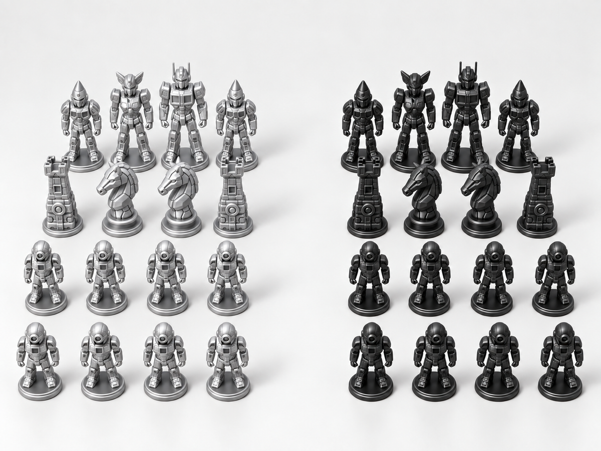 Mech Empire – Schachfigurenset mit 32 Figuren – Ansicht 8