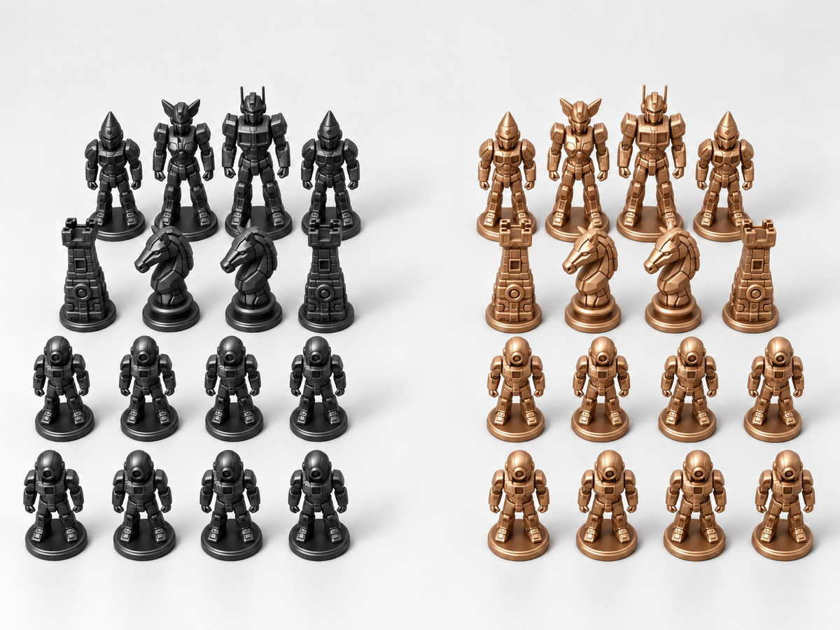 Mech Empire – Schachfigurenset mit 32 Figuren – Ansicht 12