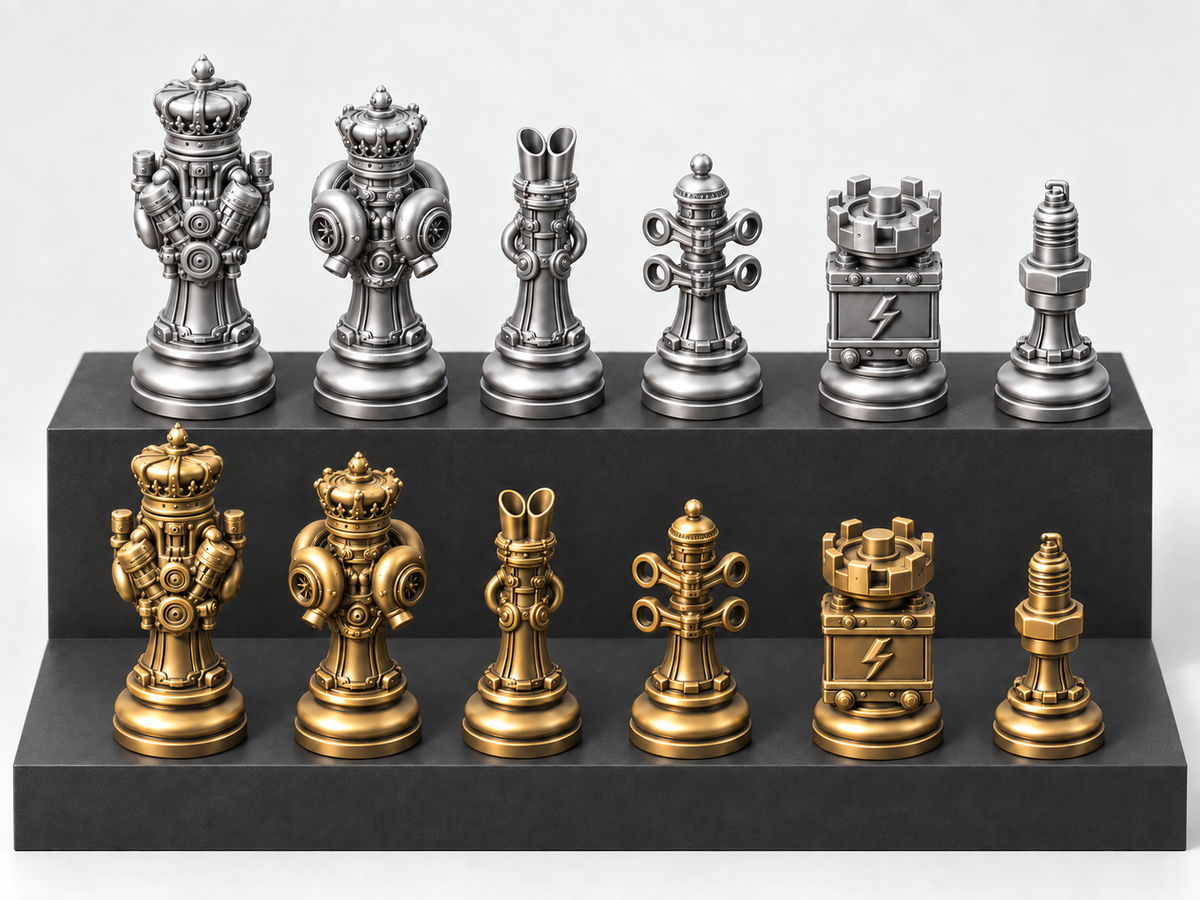 Carparts Legion – Schachfigurenset mit 32 Figuren – Ansicht 1