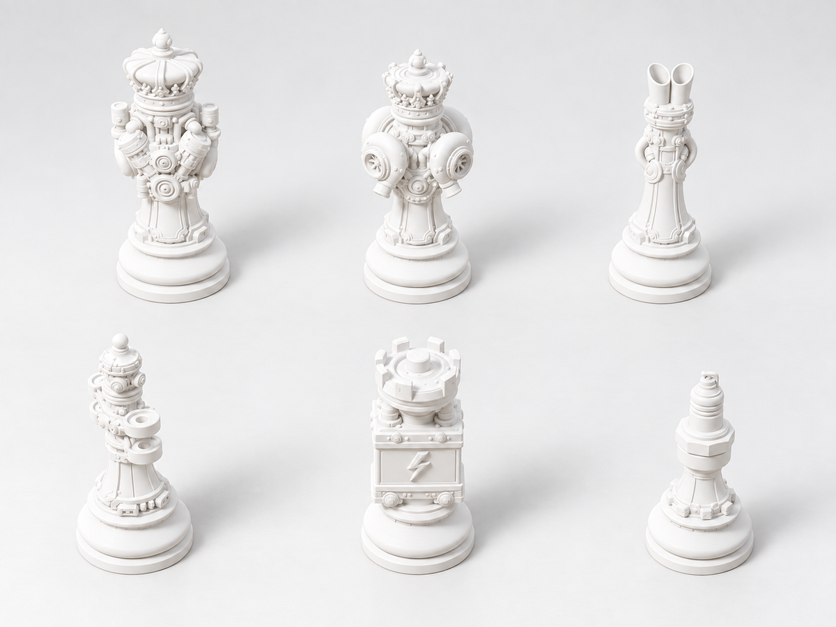 Carparts Legion – Schachfigurenset mit 32 Figuren – Ansicht 2