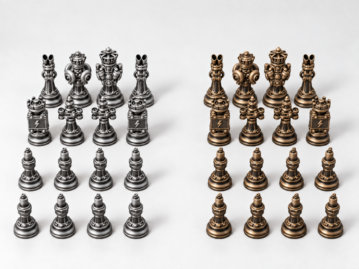 Carparts Legion – Schachfigurenset mit 32 Figuren – Ansicht 3