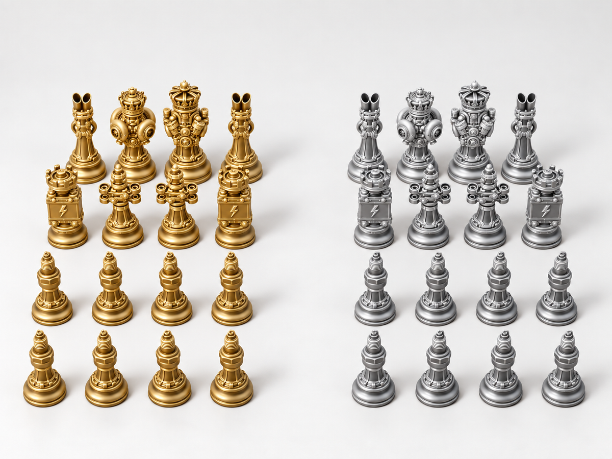 Carparts Legion – Schachfigurenset mit 32 Figuren – Ansicht 4