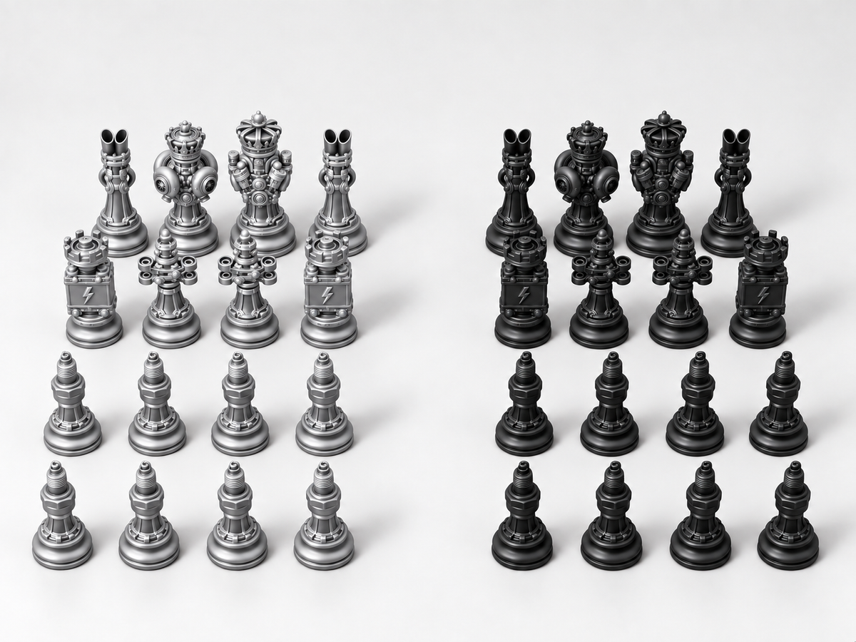 Carparts Legion – Schachfigurenset mit 32 Figuren – Ansicht 8