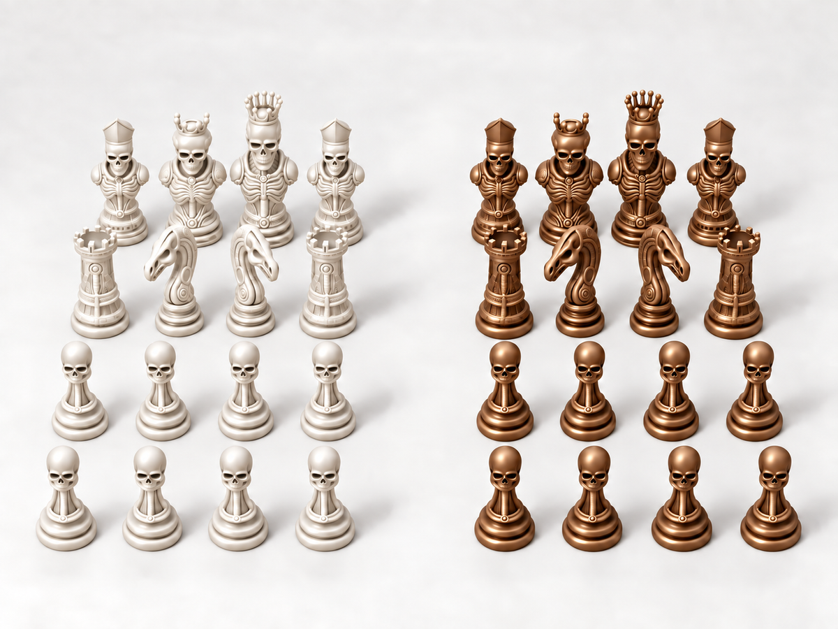 SkullSet – Schachfigurenset mit 32 Figuren – Ansicht 13