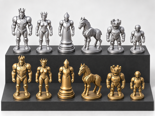 Kronos 2185 – Schachfigurenset mit 32 Figuren – Ansicht 1