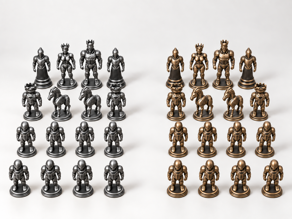 Kronos 2185 – Schachfigurenset mit 32 Figuren – Ansicht 3