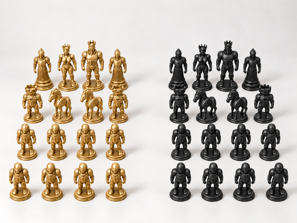 Kronos 2185 – Schachfigurenset mit 32 Figuren – Ansicht 5