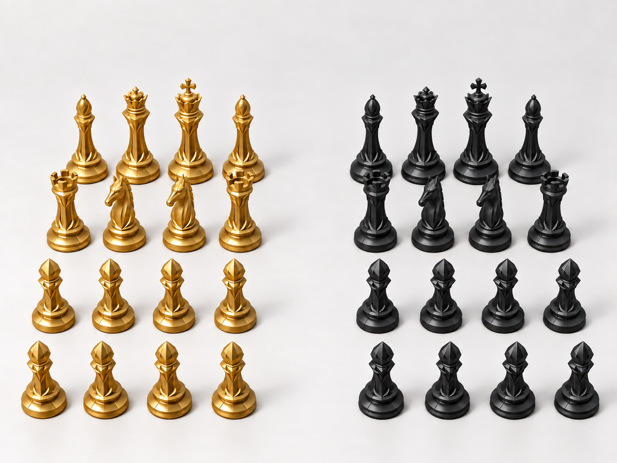 Carbon Ascendancy – Schachfigurenset mit 32 Figuren – Ansicht 5