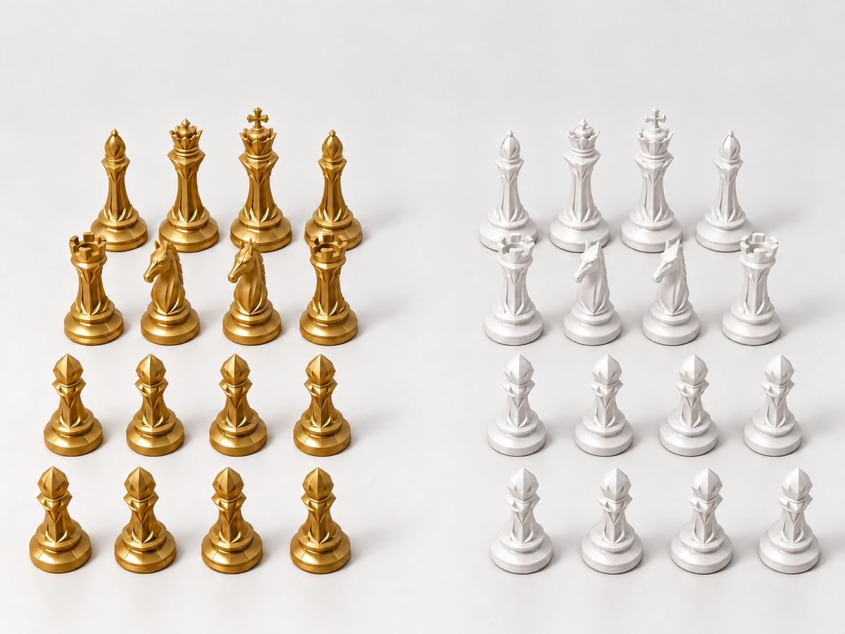 Carbon Ascendancy – Schachfigurenset mit 32 Figuren – Ansicht 6