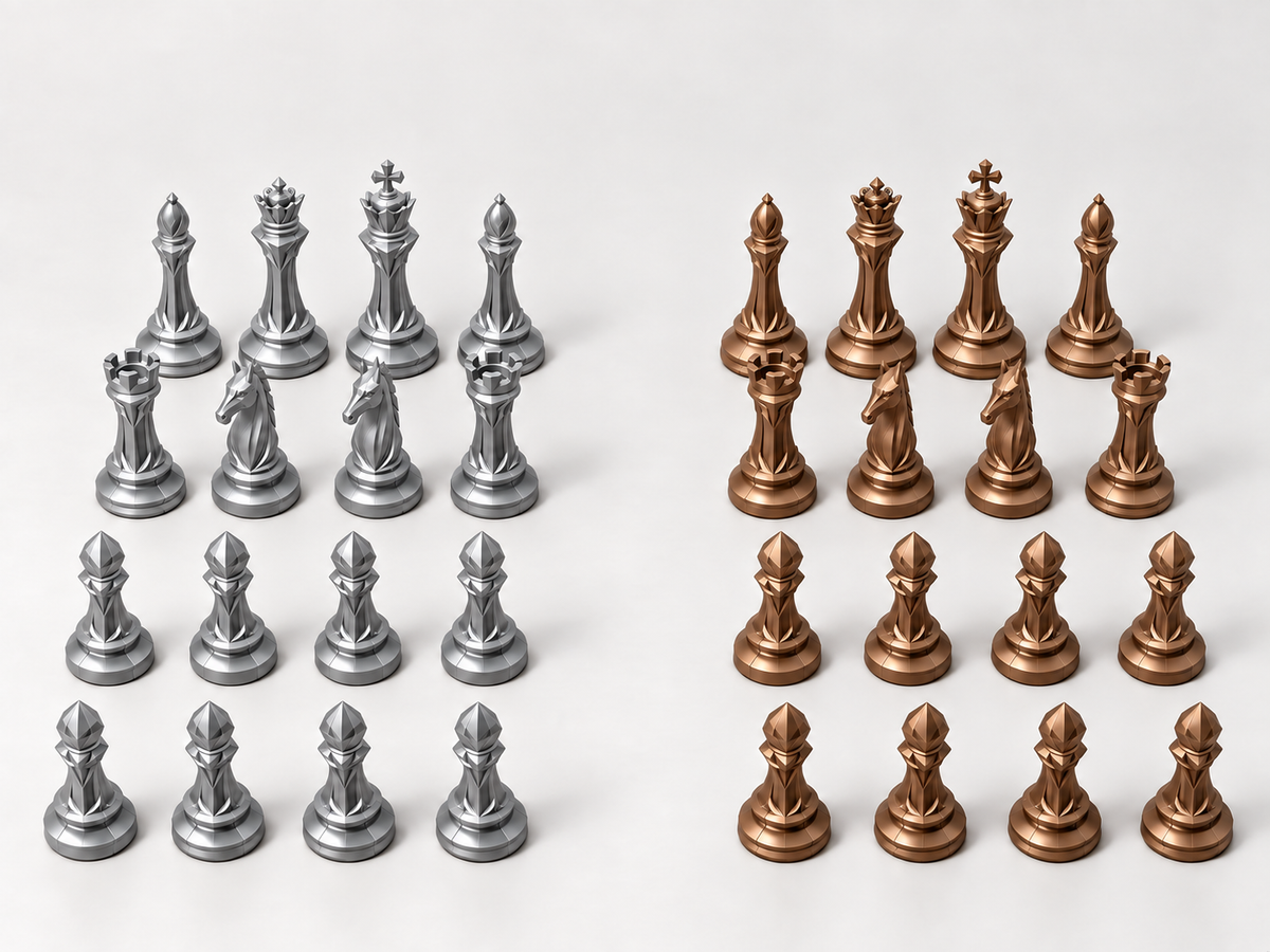 Carbon Ascendancy – Schachfigurenset mit 32 Figuren – Ansicht 10