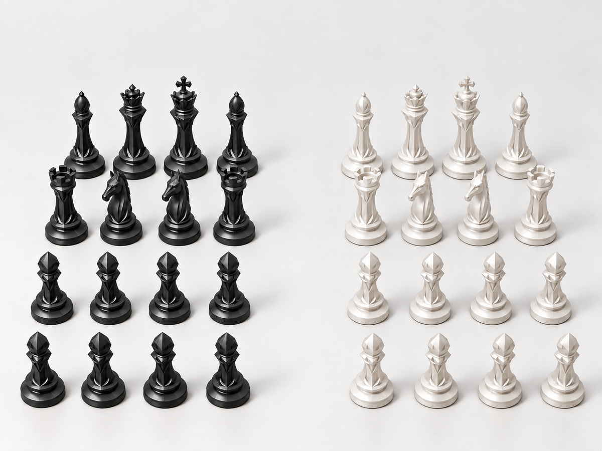 Carbon Ascendancy – Schachfigurenset mit 32 Figuren – Ansicht 11