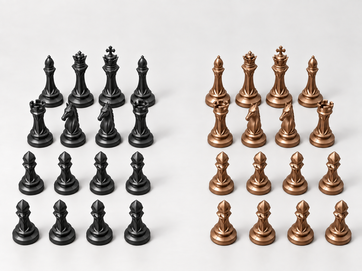 Carbon Ascendancy – Schachfigurenset mit 32 Figuren – Ansicht 12