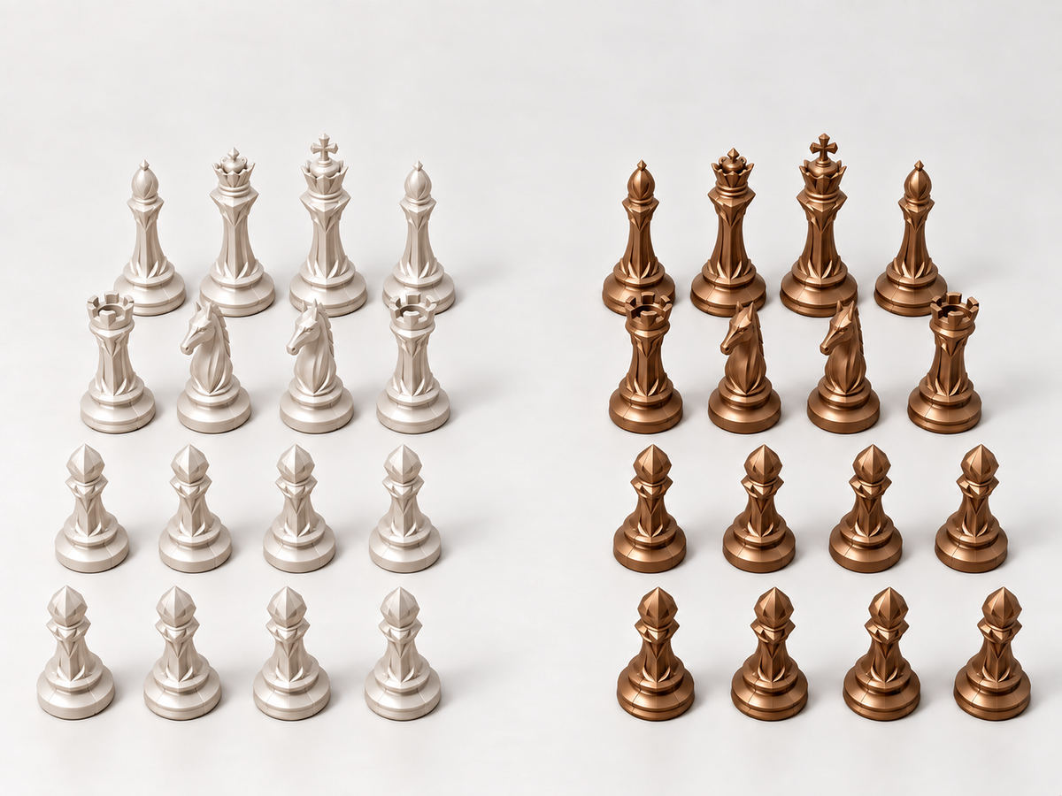 Carbon Ascendancy – Schachfigurenset mit 32 Figuren – Ansicht 13