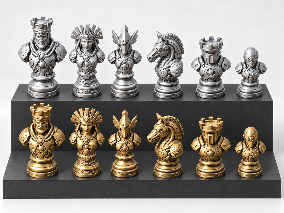 Relics of the New Dawn – Schachfigurenset mit 32 Figuren – Ansicht 1