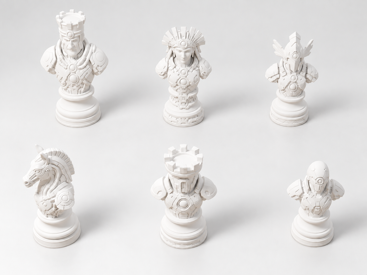Relics of the New Dawn – Schachfigurenset mit 32 Figuren – Ansicht 2