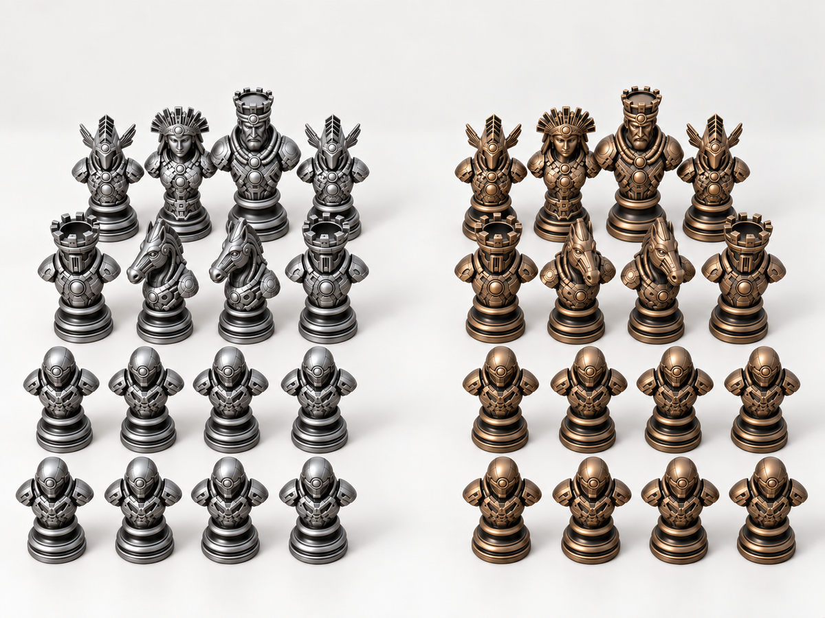 Relics of the New Dawn – Schachfigurenset mit 32 Figuren – Ansicht 3