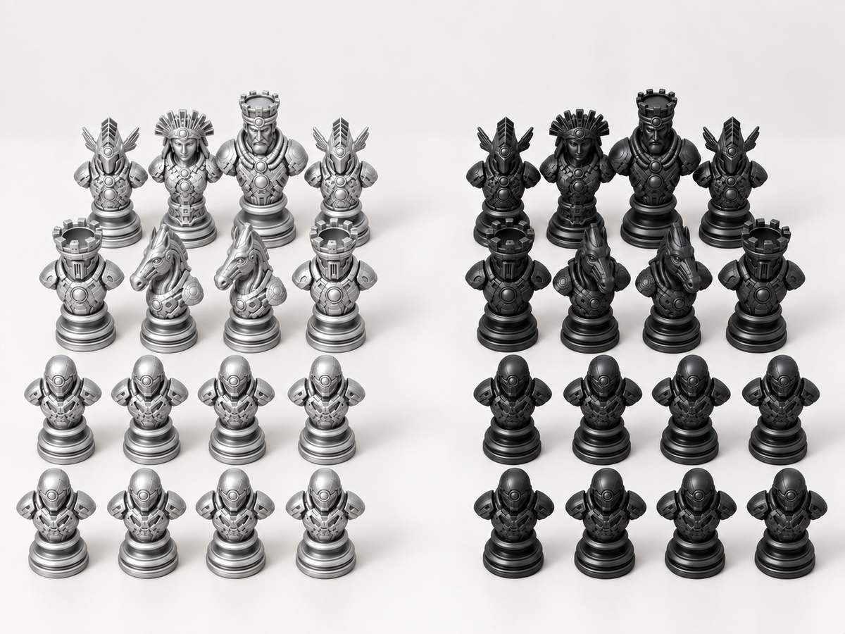Relics of the New Dawn – Schachfigurenset mit 32 Figuren – Ansicht 8