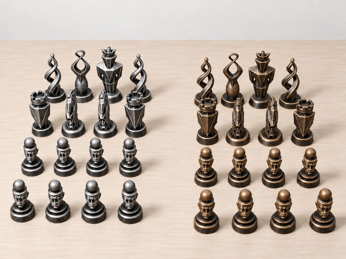 Emotions – Schachfigurenset mit 32 Figuren – Ansicht 3