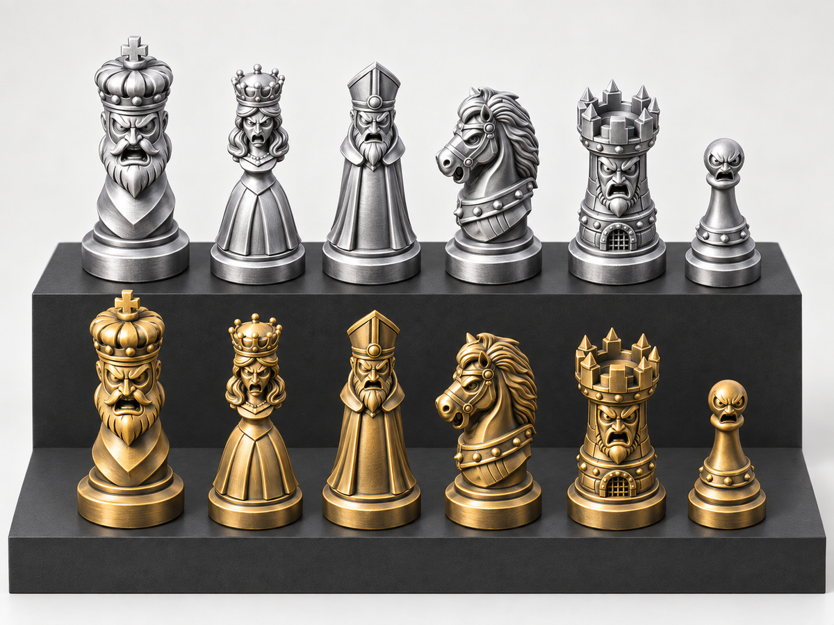 Comic Clash – Schachfigurenset mit 32 Figuren – Ansicht 1