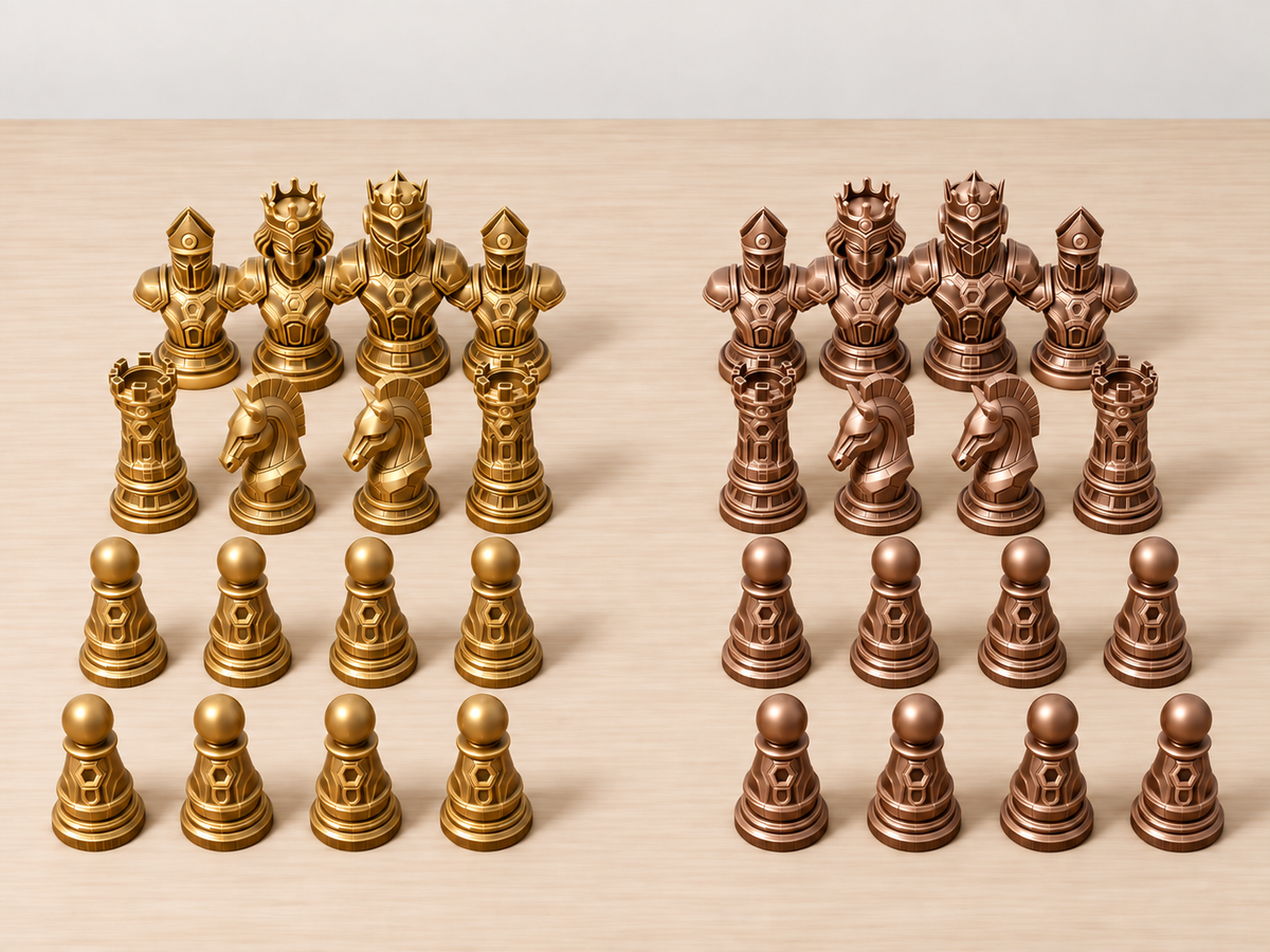 Titan – Futuristisches Roboter-Schachfigurenset mit 32 Figuren – Ansicht 7