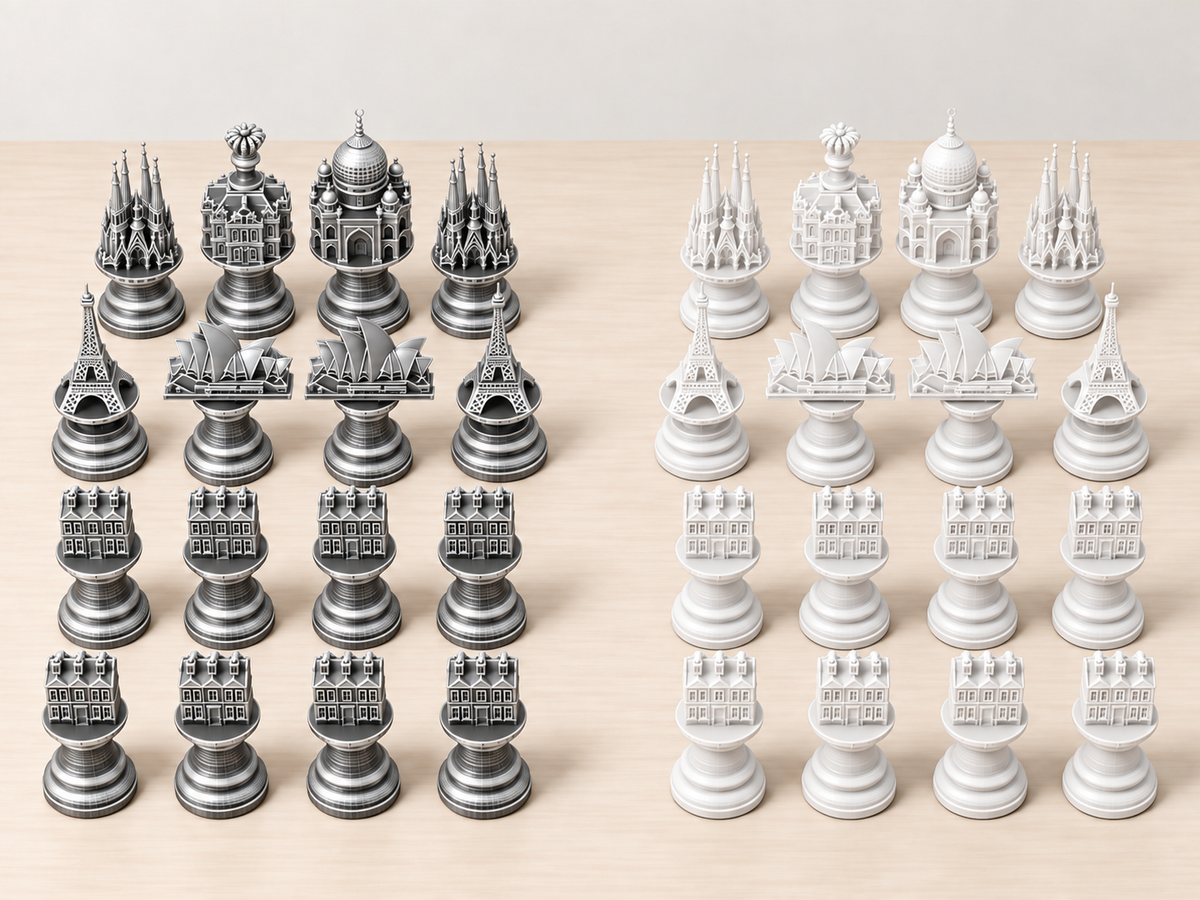 Architectura Mundi – Schachfigurenset mit 32 Figuren – Ansicht 9