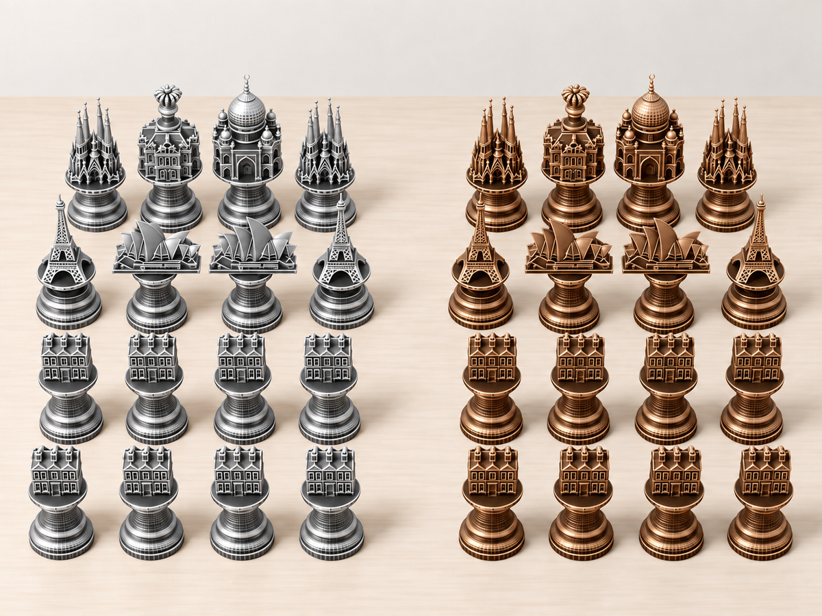 Architectura Mundi – Schachfigurenset mit 32 Figuren – Ansicht 10